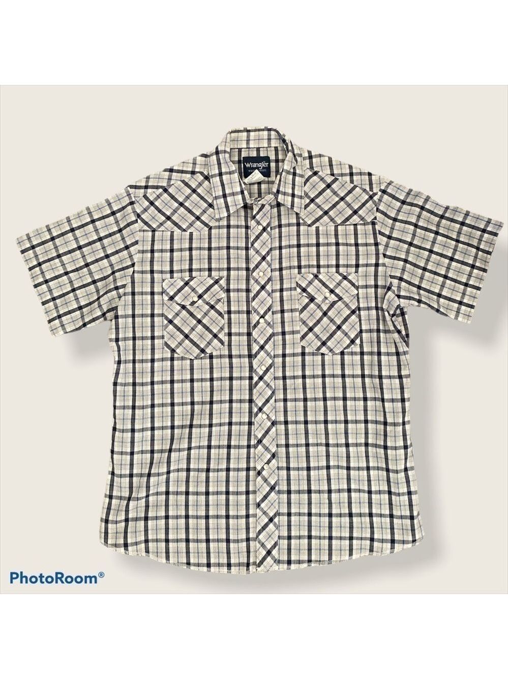 Wrangler vintage plaid pearl snap button down